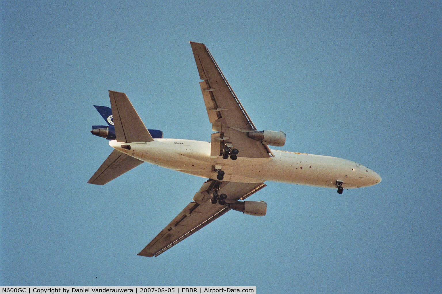 N600GC, 1977 McDonnell Douglas DC-10-30F C/N 46965, flying over my house ...