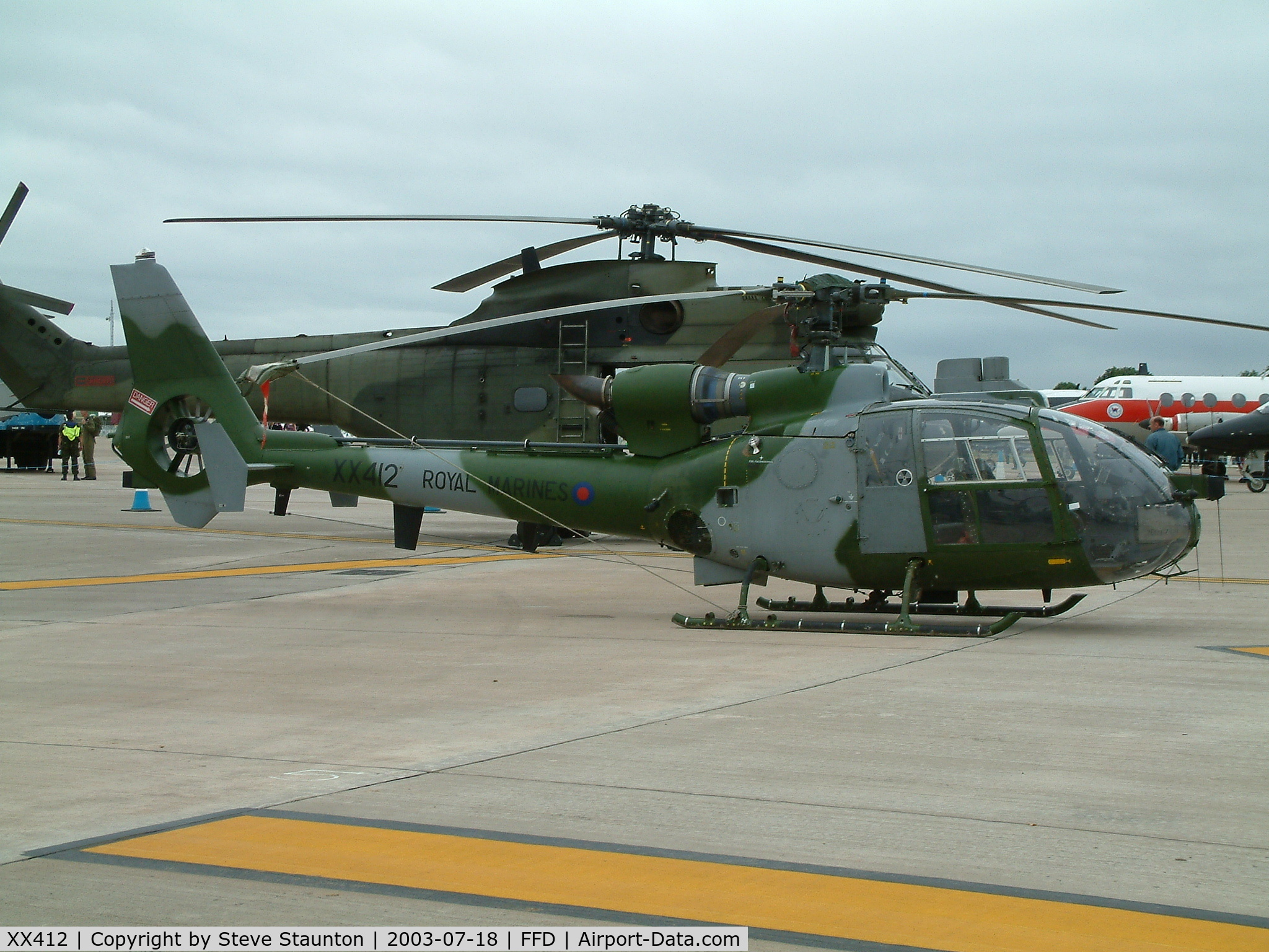 XX412, 1975 Westland SA-341B Gazelle AH1 C/N 1362, Royal International Air Tattoo 2003