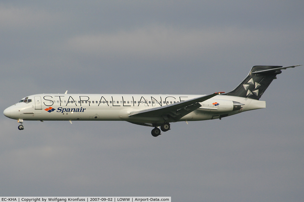 EC-KHA, 1998 McDonnell Douglas MD-87 (DC-9-87) C/N 49611, Star Alliance cs