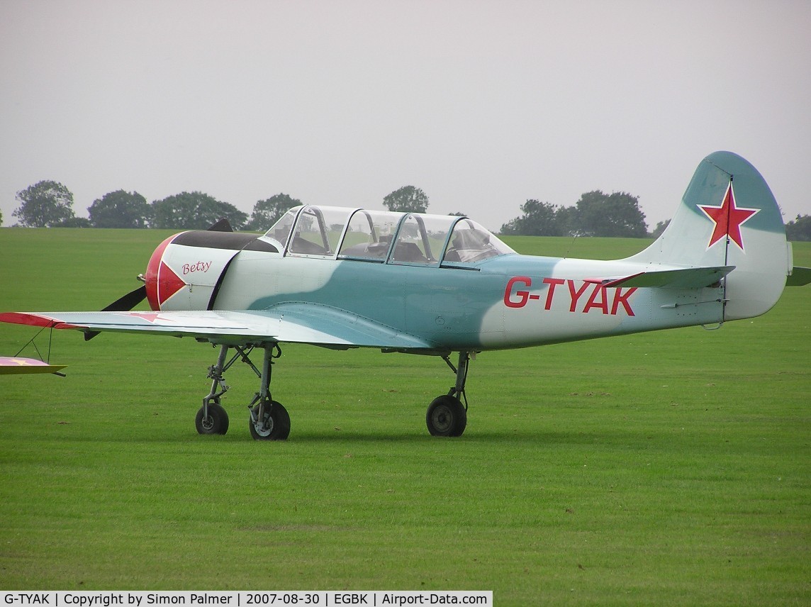 G-TYAK, 1989 Bacau Yak-52 C/N 899907, Yak-52 competitor at British Aerobatic Championships