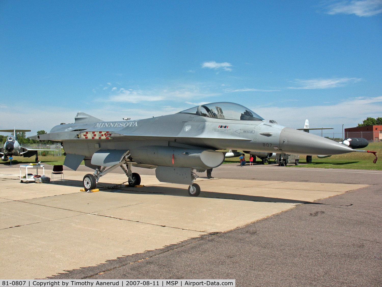 81-0807, General Dynamics F-16A/ADF Fighting Falcon C/N 61-488, General Dynamics F-16A Fighting Falcon Block 15H, Minnesota Air National Guard Museum