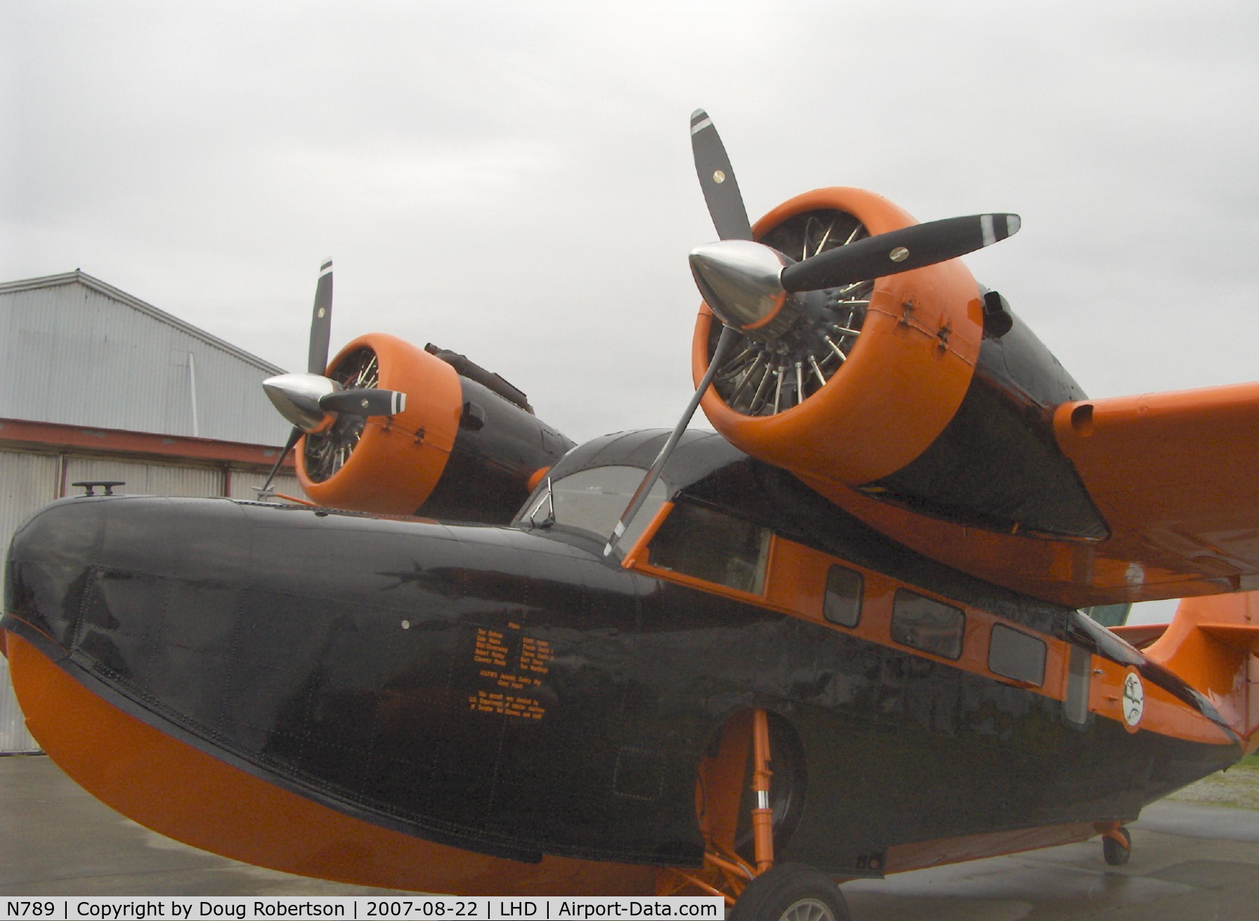 N789, 1943 Grumman G-21A Goose C/N B-102, 1943 Grumman G-21A GOOSE, two P&W R-985-AN6 450 Hp each, at Alaska Aviation Heritage Museum, engines