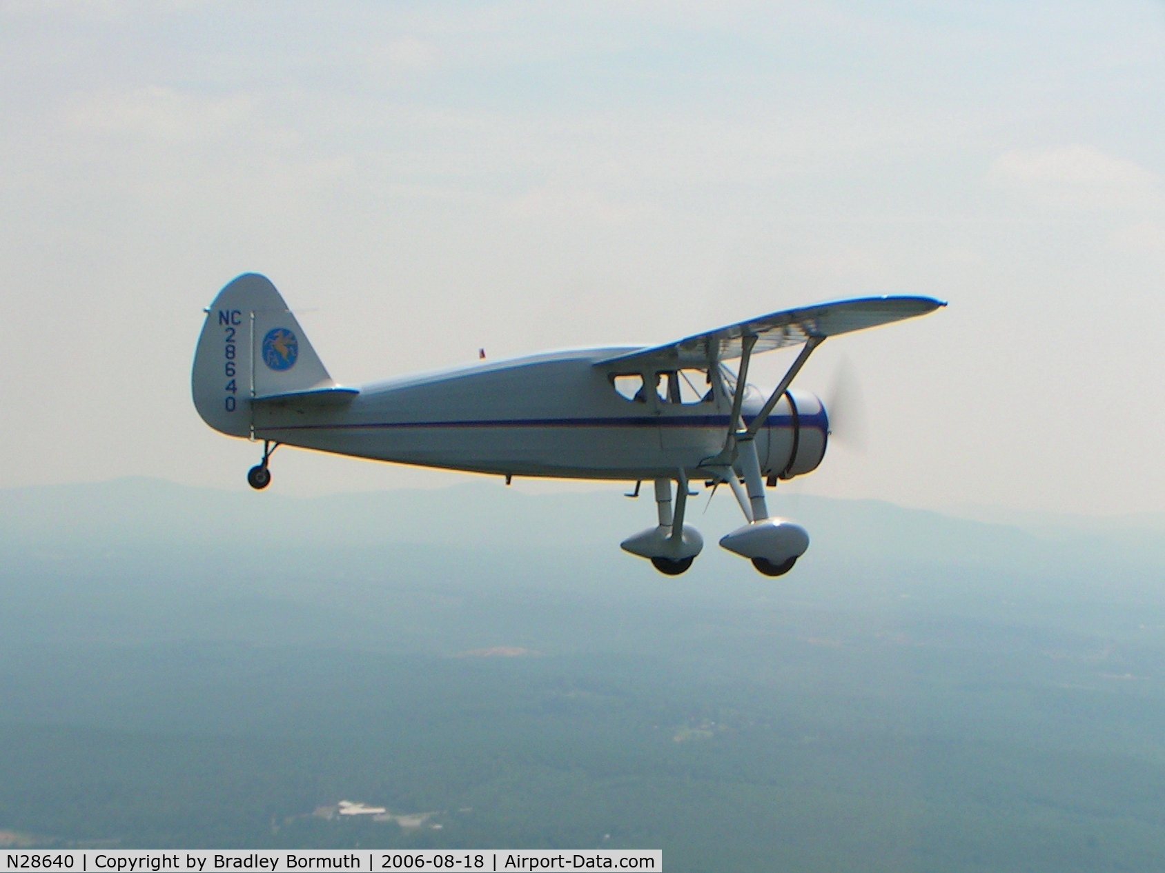 N28640, 1940 Fairchild 24W-40 C/N W40-160, Aerial photo taken near NC52 over Morganton, NC where this aircraft is based.