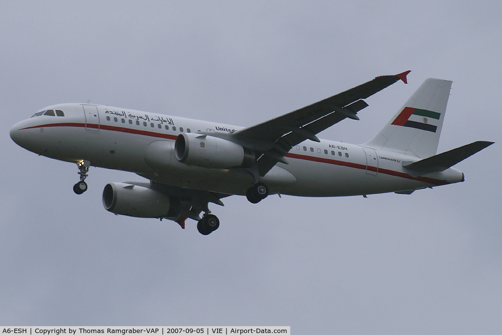 A6-ESH, 2000 Airbus VC-1A (A319-133/CJ) C/N 0910, UAE - Government Airbus A319