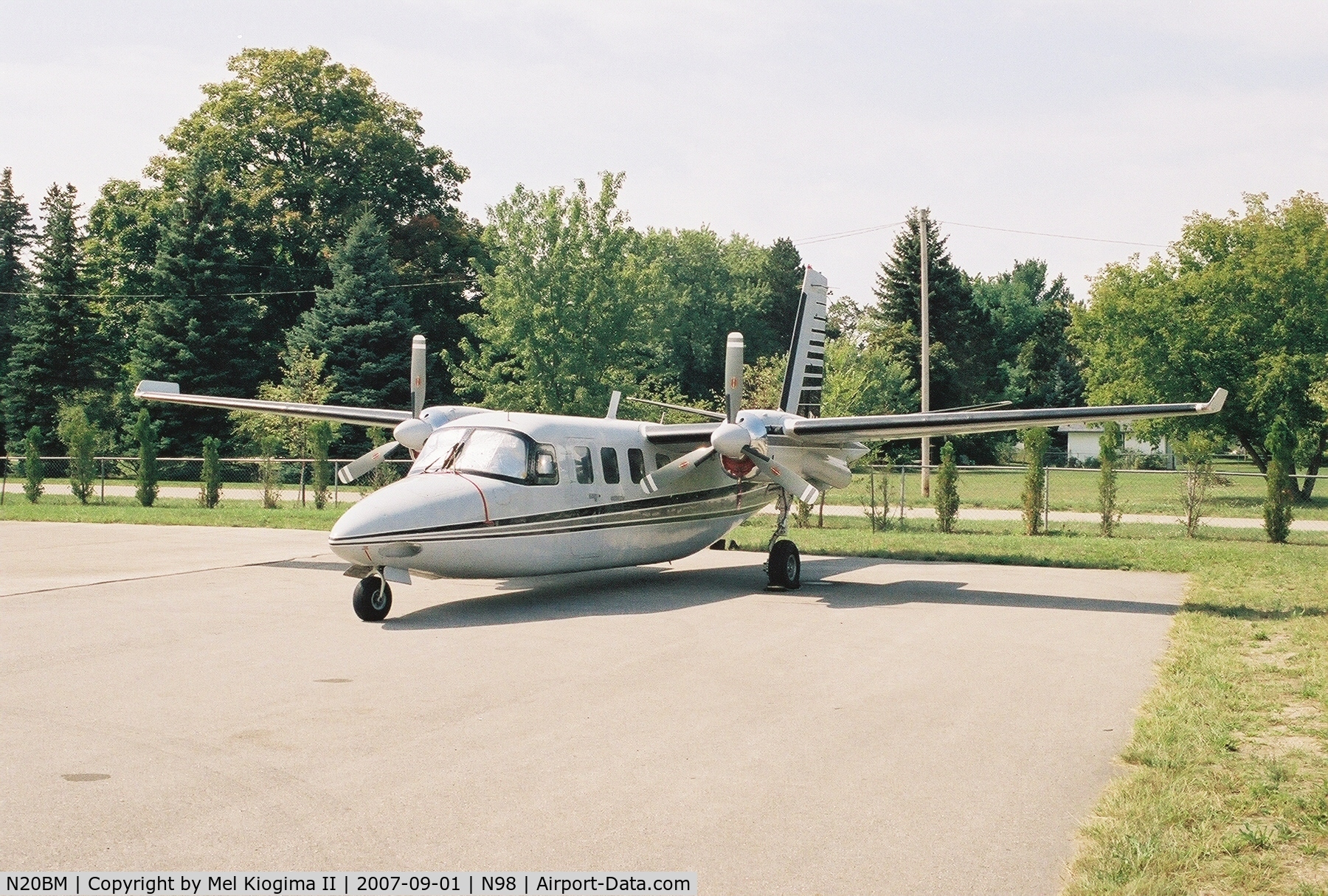 N20BM, 1967 Aero Commander 680V Turbo Commander C/N 1698-75, Parked @ Boyne City Municipal Airport (N98)