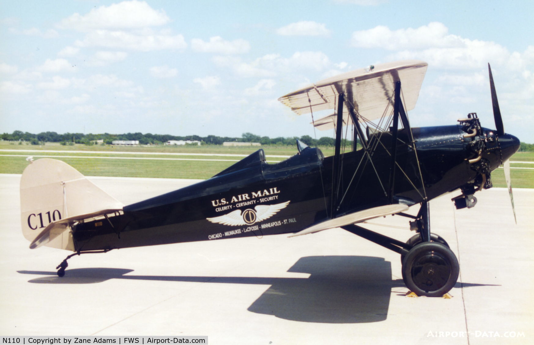 N110, 1926 Laird Whirlwind C/N 149, Ready for it's trip to Oshkosh @1996 !926 Laird 