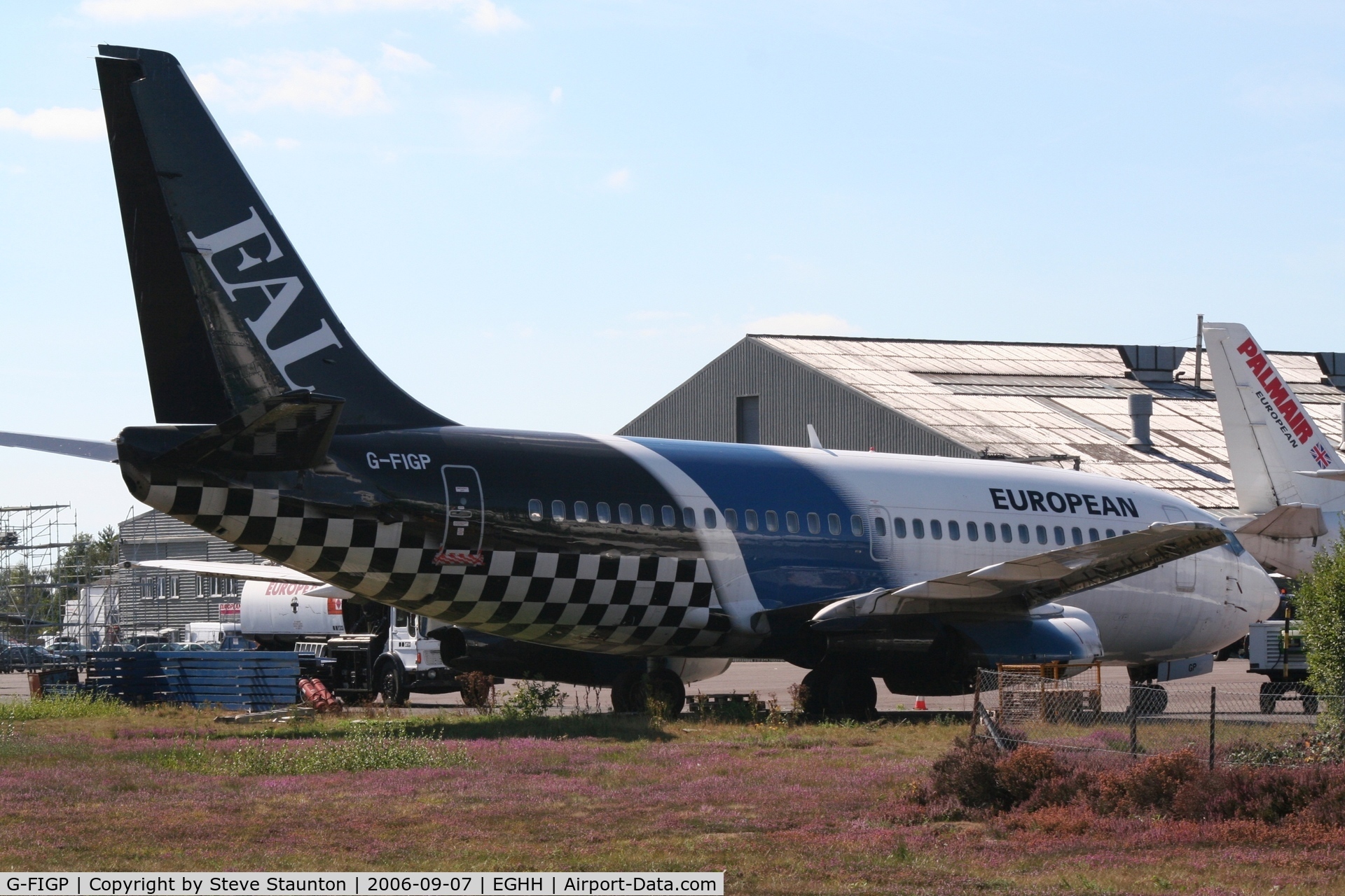 G-FIGP, 1983 Boeing 737-2E7 C/N 22875, Taken at Bournemouth September 2006