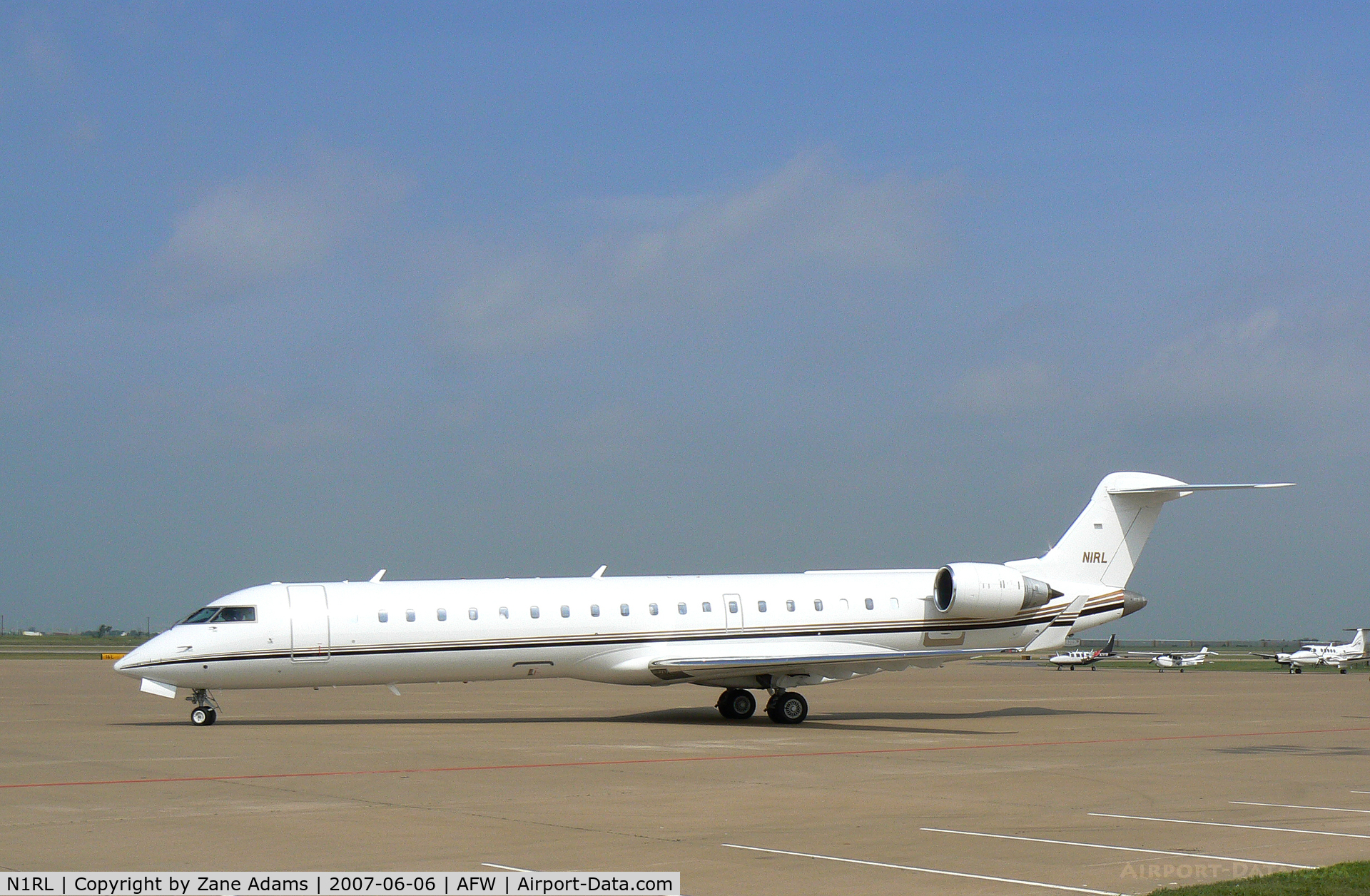 N1RL, 1999 Bombardier CRJ-700 (CL-600-2C10) Regional Jet C/N 10004, Indy Racing League officials transport arrives for race weekend at Texas Motor Speedway