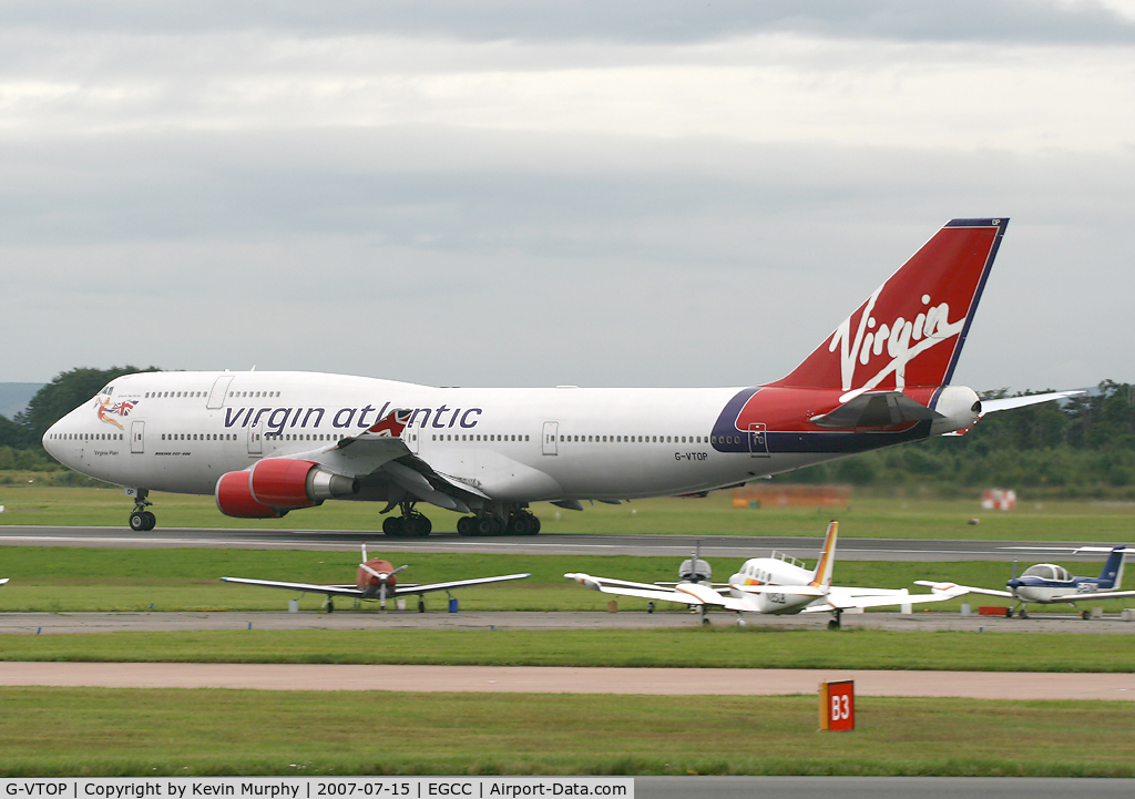 G-VTOP, 1997 Boeing 747-4Q8 C/N 28194, Virgin 747 taking off 05L