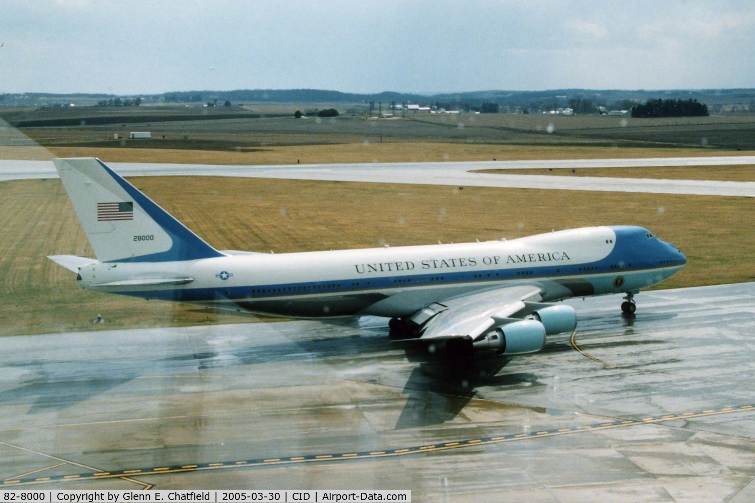 82-8000, 1987 Boeing VC-25A (747-2G4B) C/N 23824, Air Force One taxiing for departure