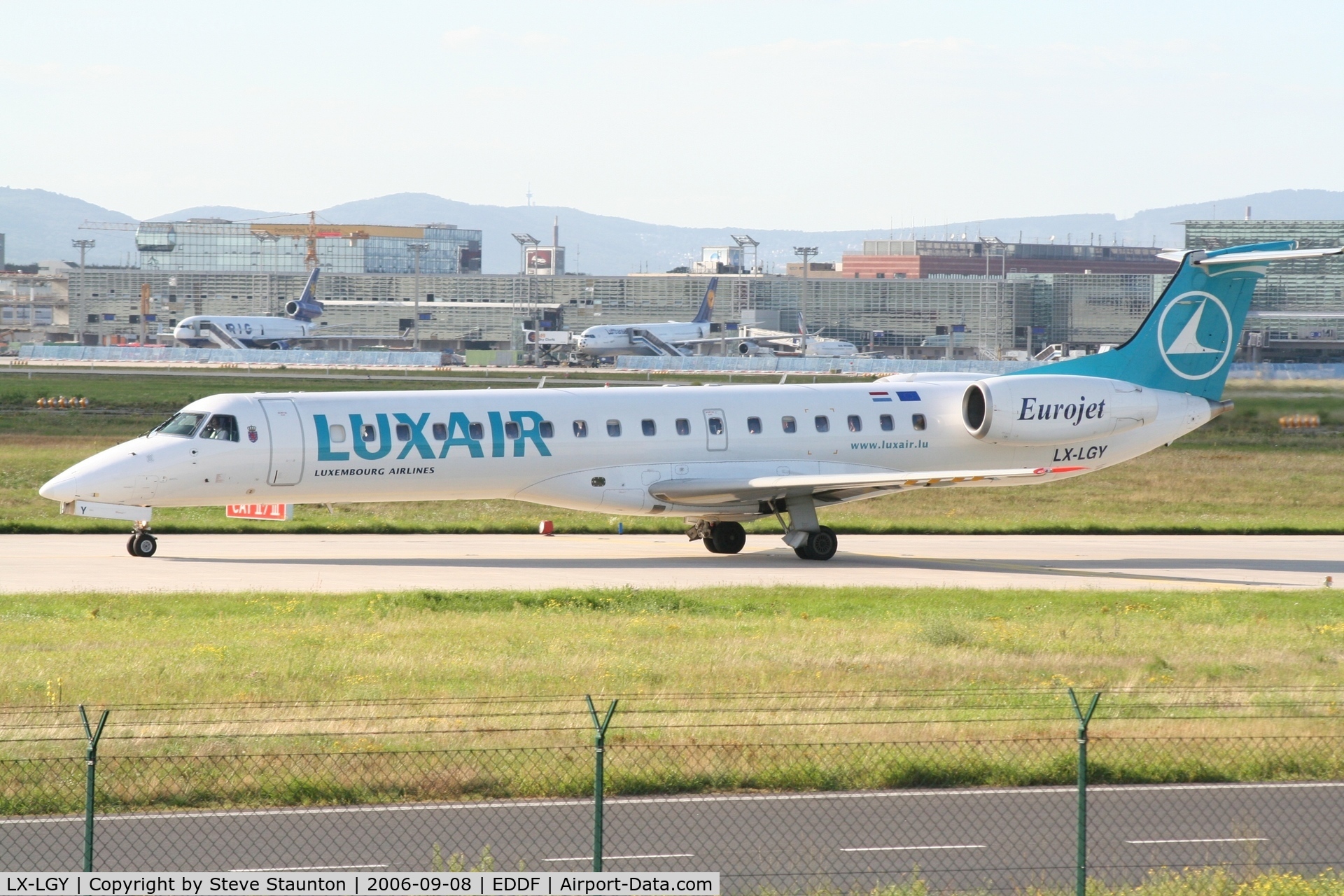 LX-LGY, 2000 Embraer EMB-145LU (ERJ-145LU) C/N 145242, Taken at Frankfurt September 2006