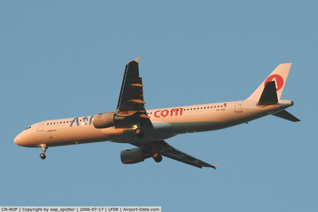 CN-ROF, 2006 Airbus A321-211 C/N 2726, on final for rwy 34