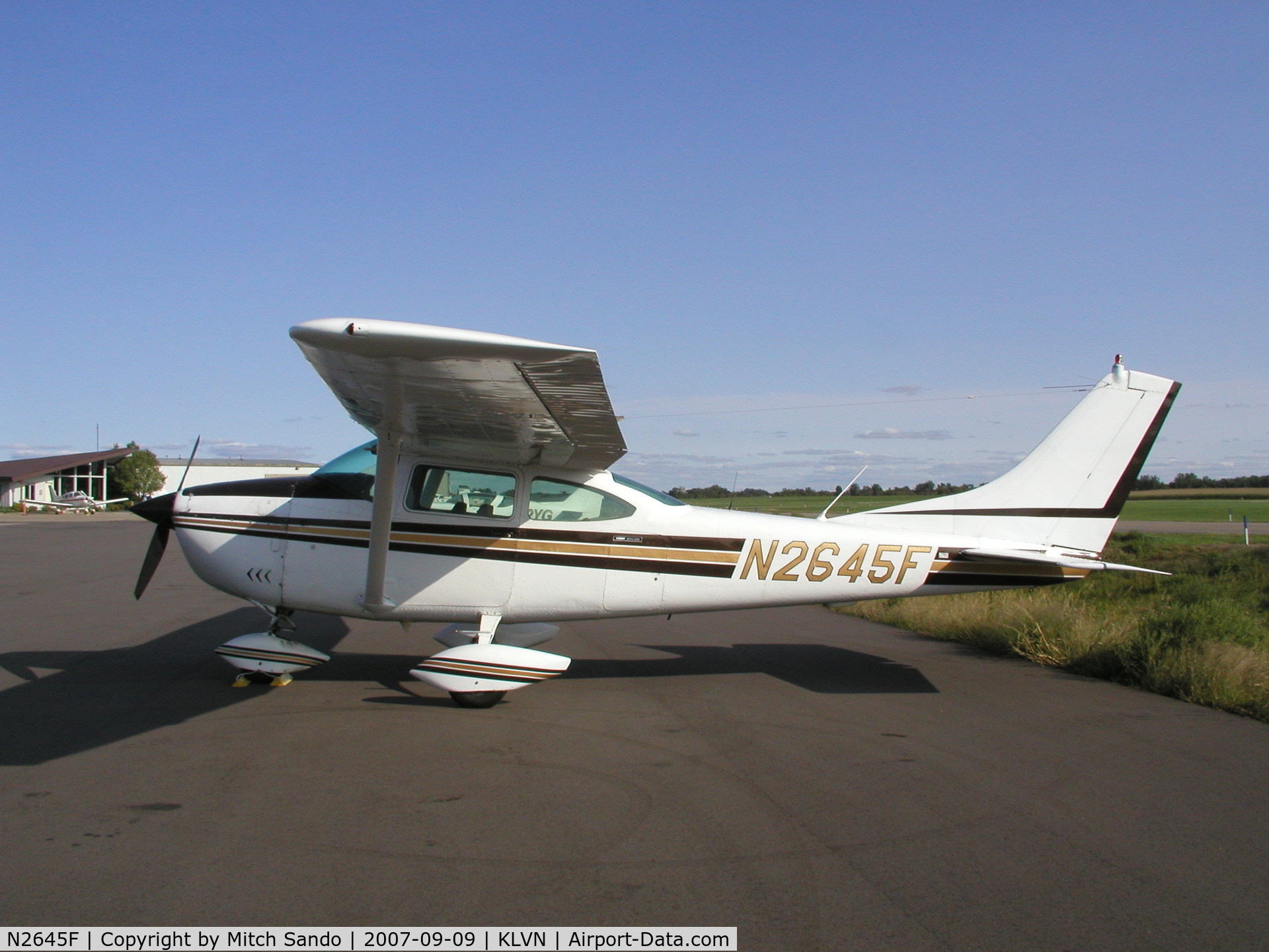 N2645F, 1965 Cessna 182J Skylane C/N 18256745, Parked on the ramp at Airlake.