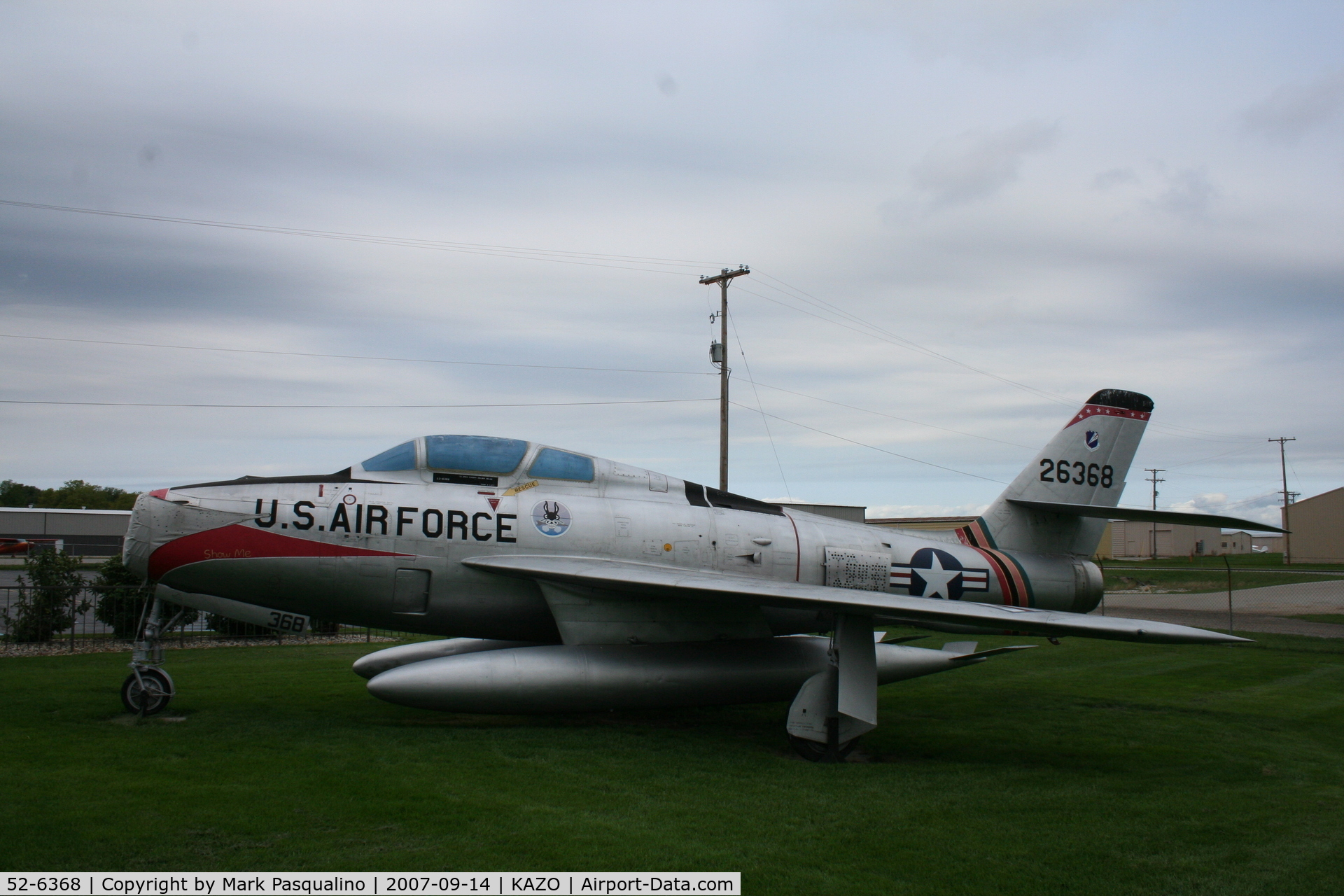 52-6368, Republic F-84F Thunderstreak C/N Not found 52-6368, Republic F-84F