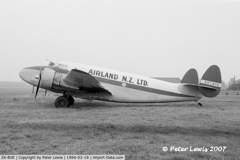 ZK-BVE, Lockheed 18-56 Lodestar C/N 2020, at the old Bell Block New Plymouth airfield