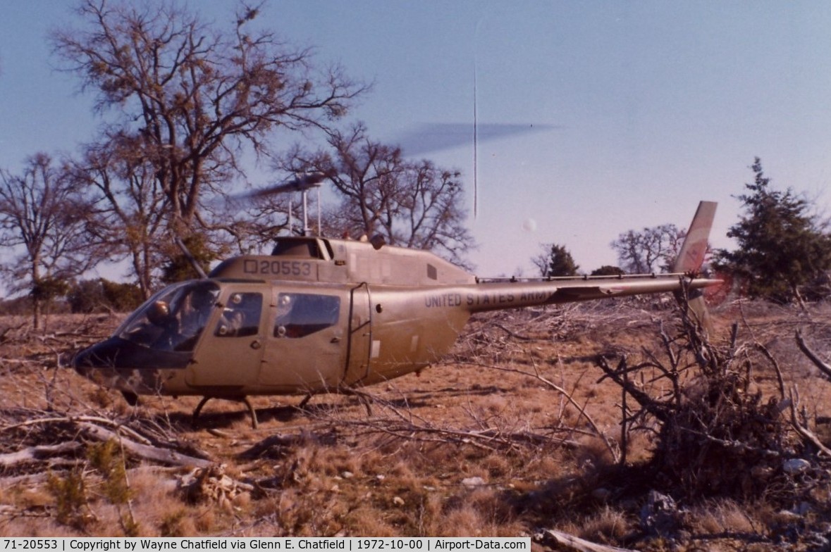 71-20553, 1971 Bell OH-58A Kiowa C/N 41414, OH-58A at Ft. Hood, TX