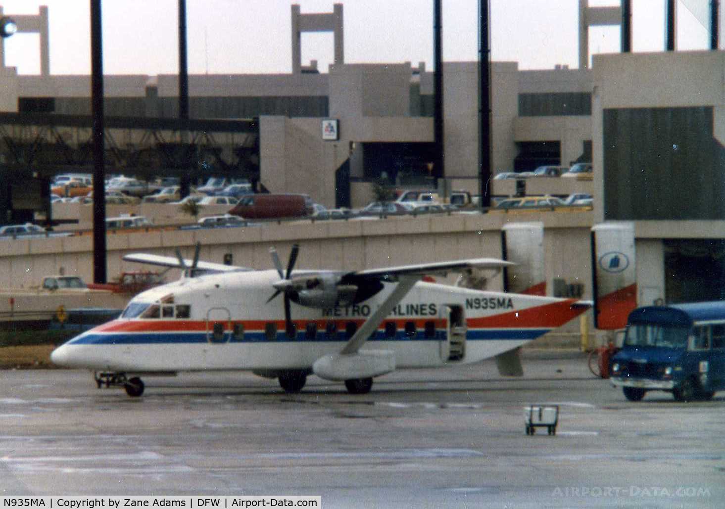 N935MA, Short SD3-30 200 C/N SH3032, Shorts 330-100  Metro Airlines - Destroyed by wind Beaumont, TX Scrapped 1983