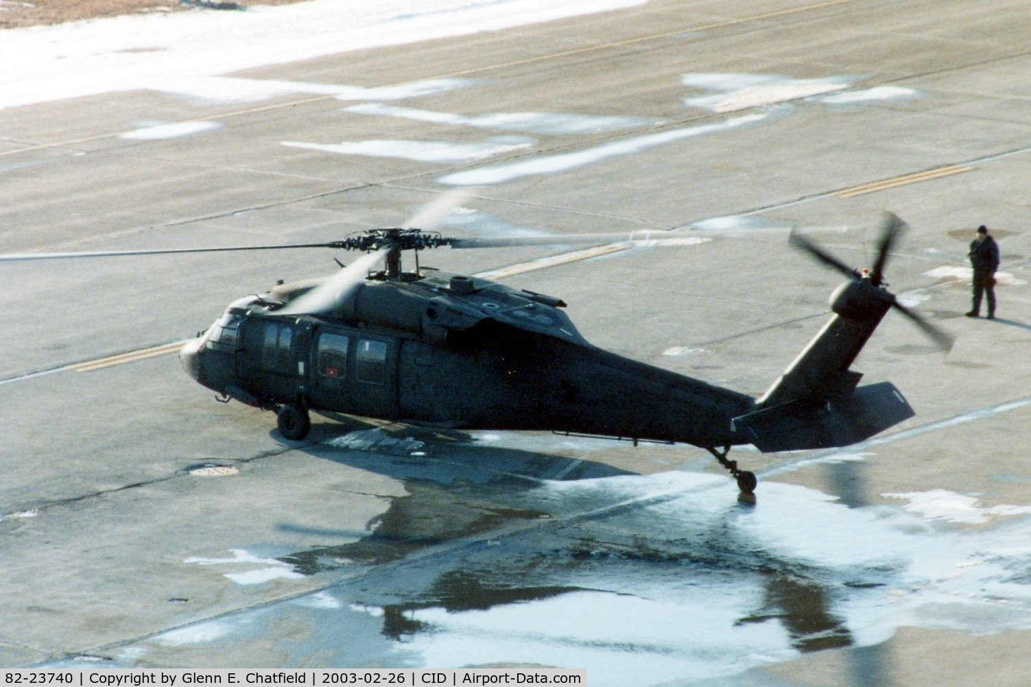 82-23740, 1982 Sikorsky UH-60A Black Hawk C/N 70563, UH-60A seen from the control tower