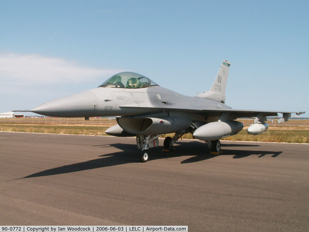 90-0772, 1990 General Dynamics F-16C Fighting Falcon C/N 1C-380, General Dynamics F-16CG/31st FW/San Javier,Murcia