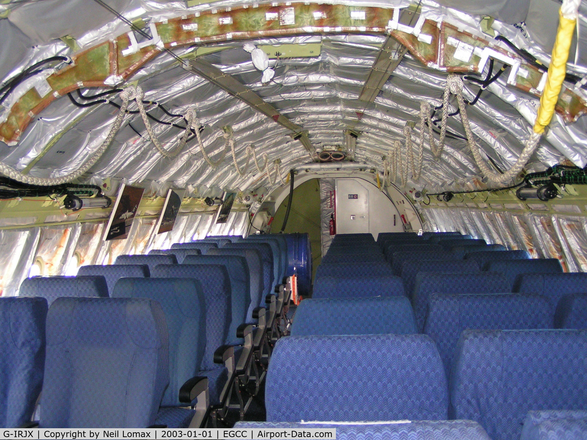 G-IRJX, 2001 British Aerospace Avro 146-RJ100 C/N E3378, Cabin with seats added.