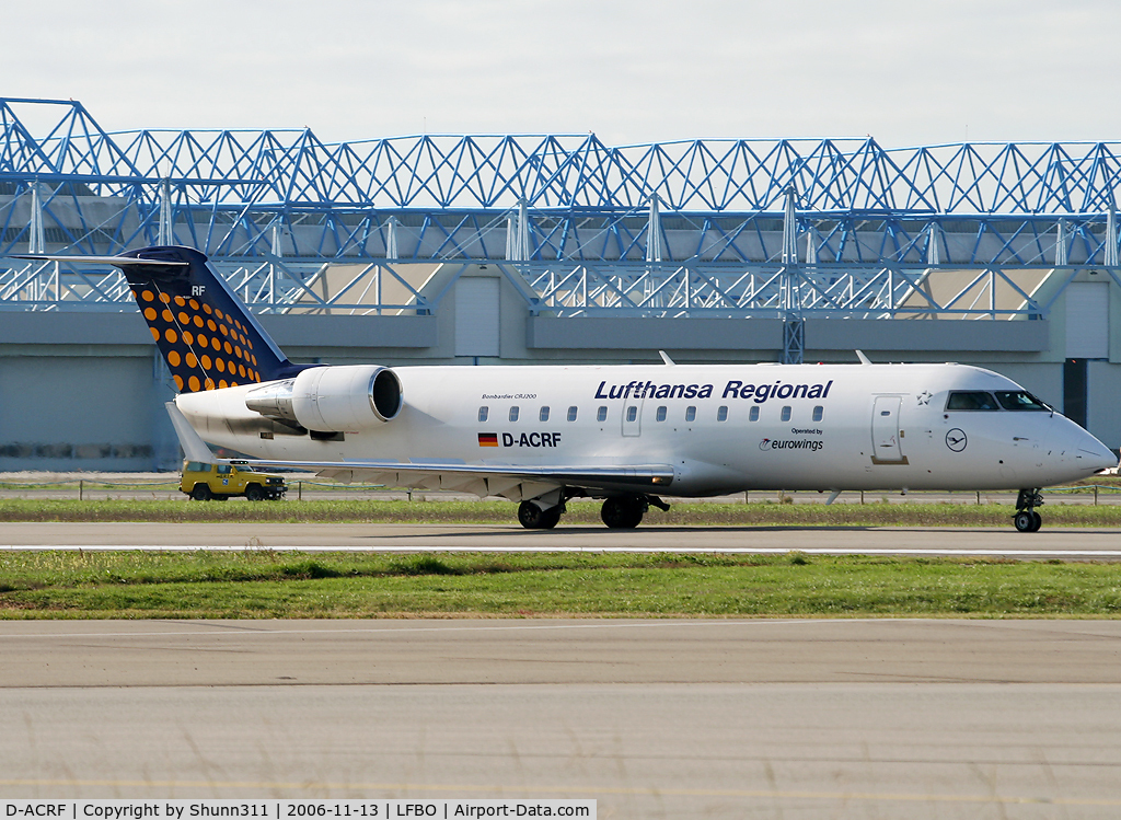 D-ACRF, 2002 Bombardier CRJ-200ER (CL-600-2B19) C/N 7619, Rolling after landing rwy 14R