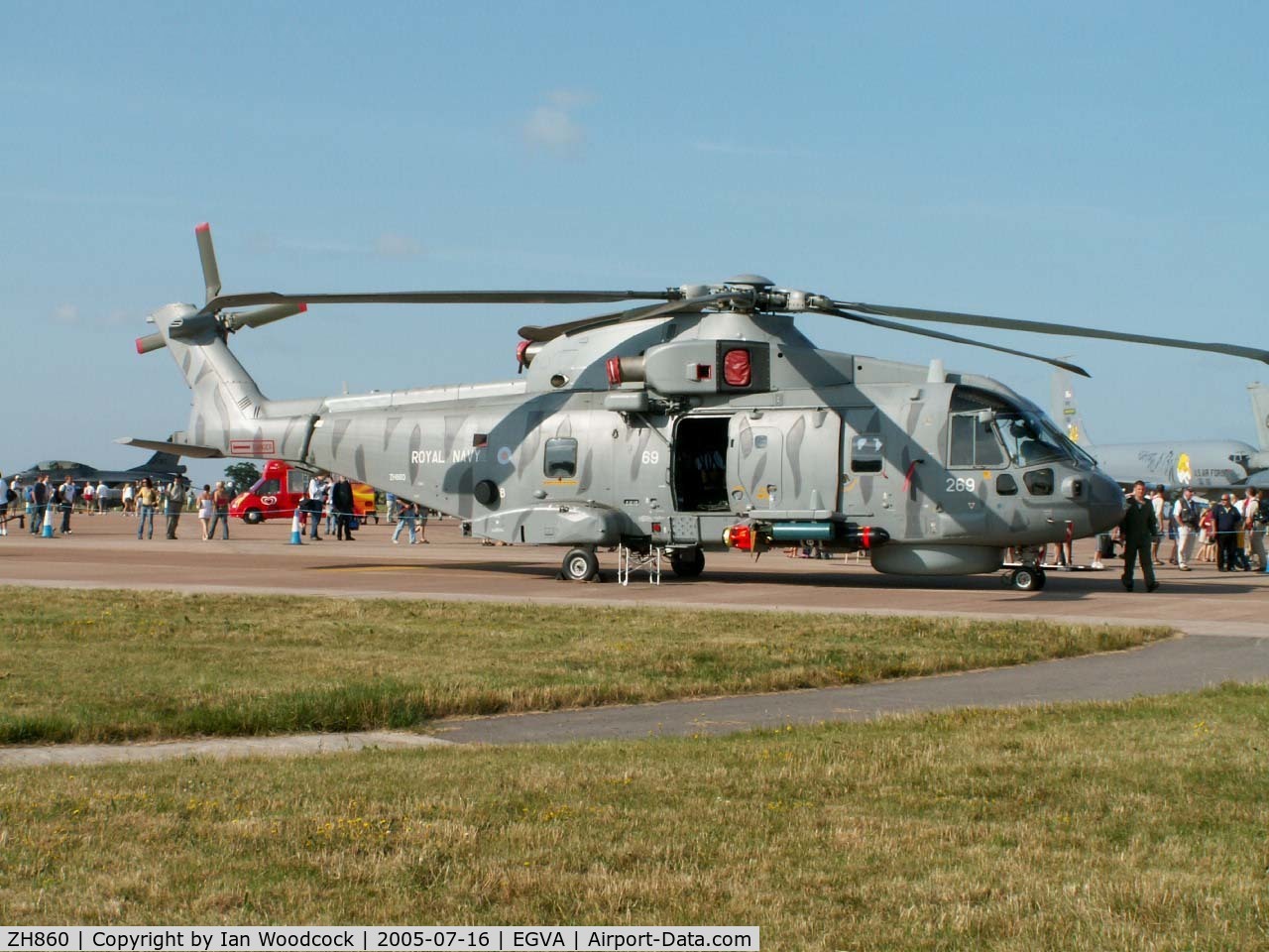 ZH860, 2002 AgustaWestland EH-101 Merlin HM1 (Mk111) C/N 50164/RN40, Agusta Westland EH-101-HM1/814 Sqn Royal Navy/Fairford 2005