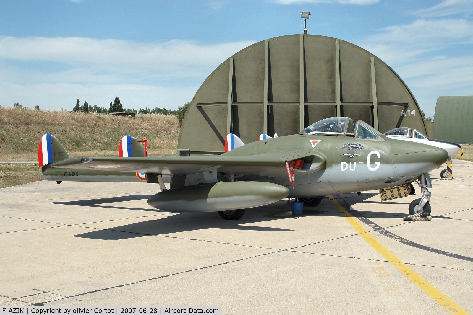 F-AZIK, De Havilland (FFA) Vampire FB.6 (DH-100) C/N 700, Orange French AFB