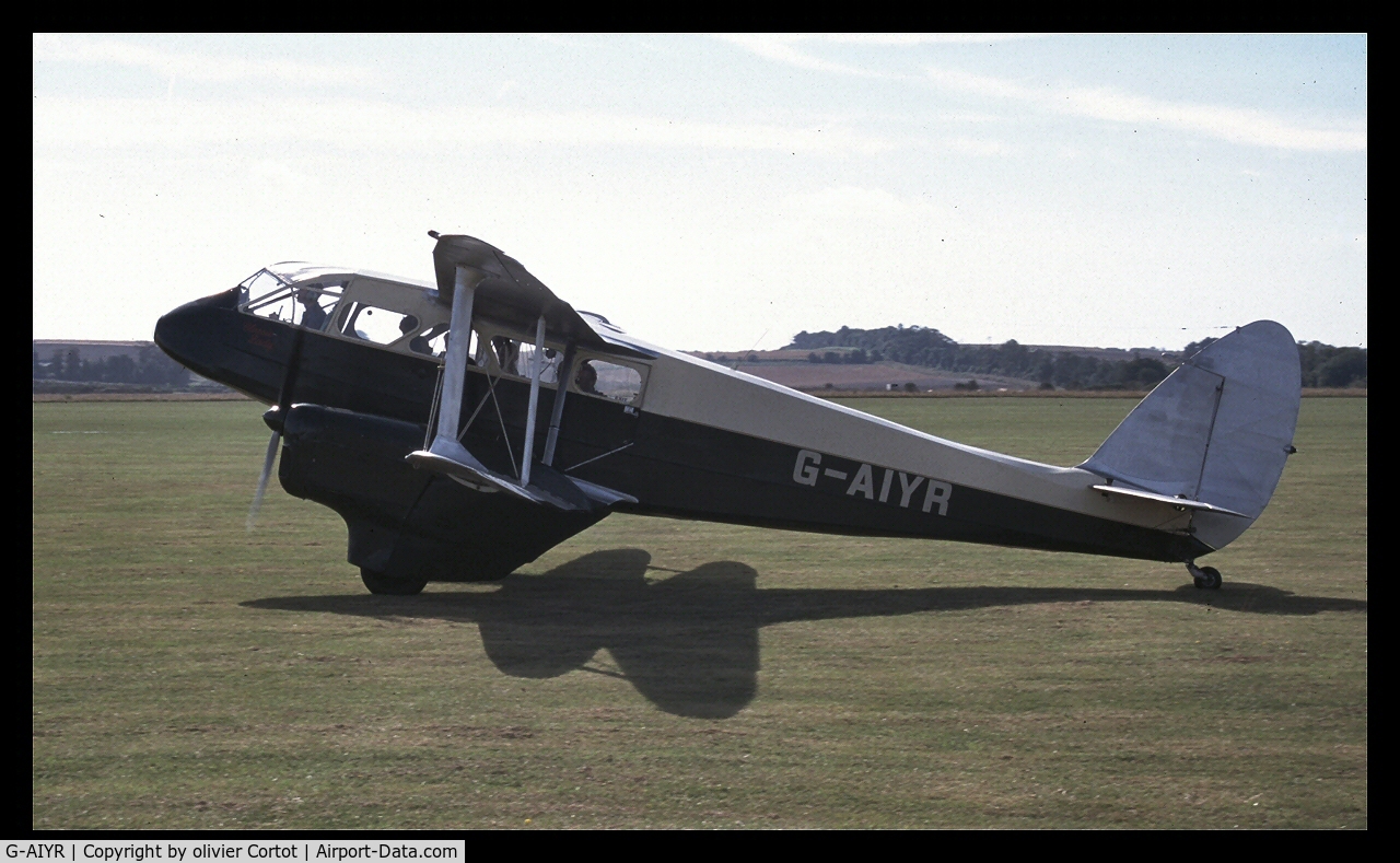 G-AIYR, 1943 De Havilland DH-89A Dominie/Dragon Rapide C/N 6676, scan of an old slide, Duxford 2000