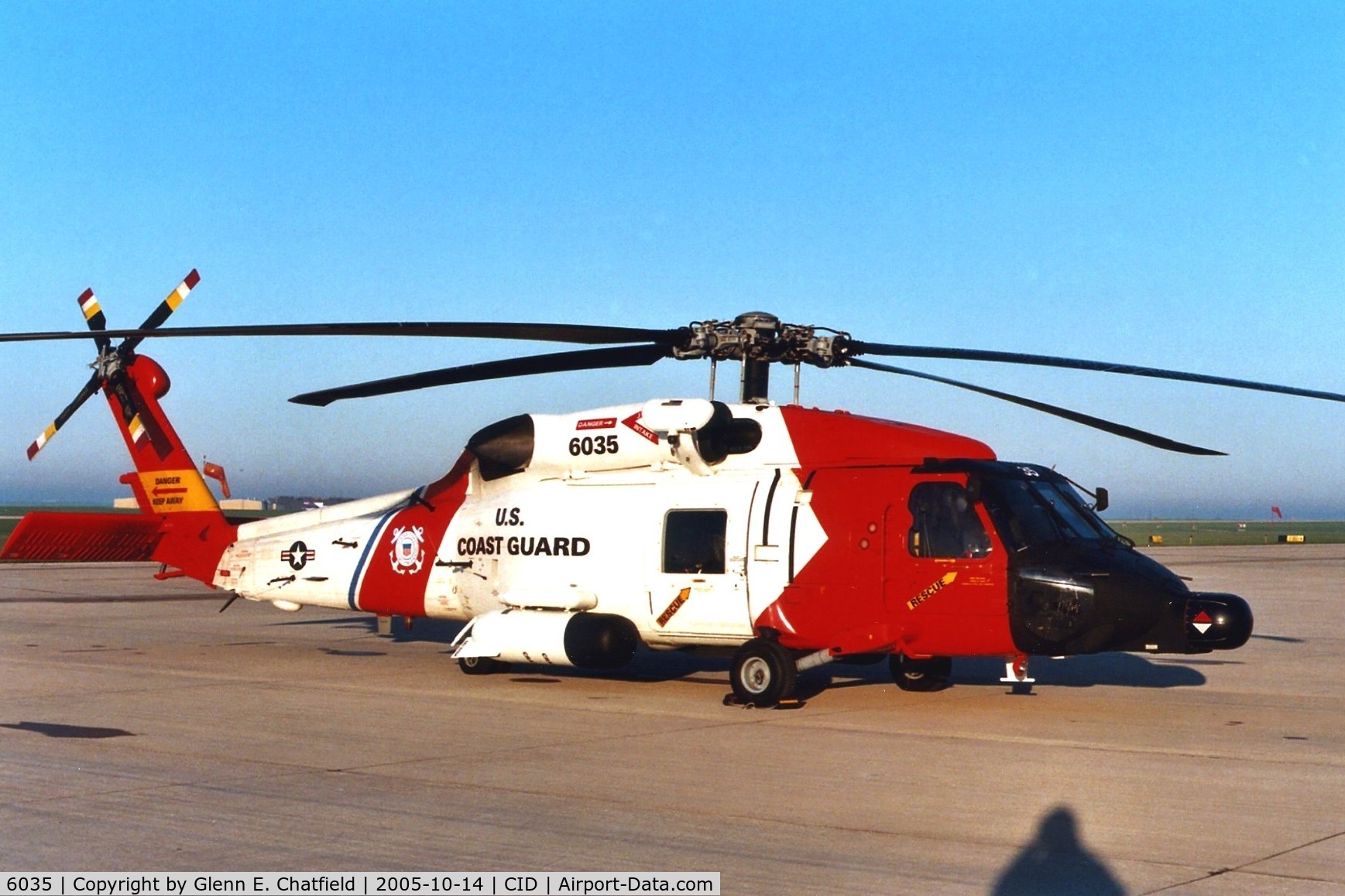 6035, Sikorsky HH-60J Jayhawk C/N 70.1956, HH-60J at the base of the control tower