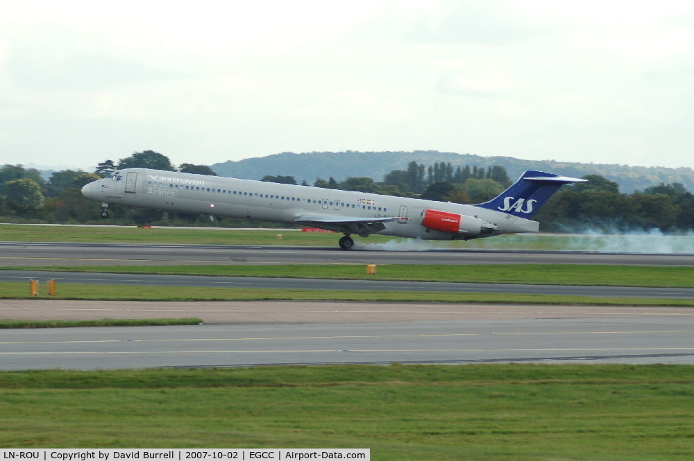 LN-ROU, 1986 McDonnell Douglas MD-82 (DC-9-82) C/N 49424, SAS - Landing