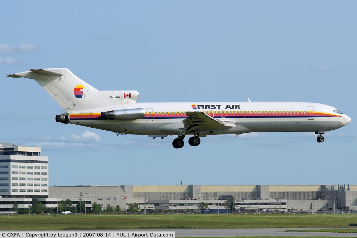 C-GXFA, 1975 Boeing 727-233C C/N 20938, short final for 24R.