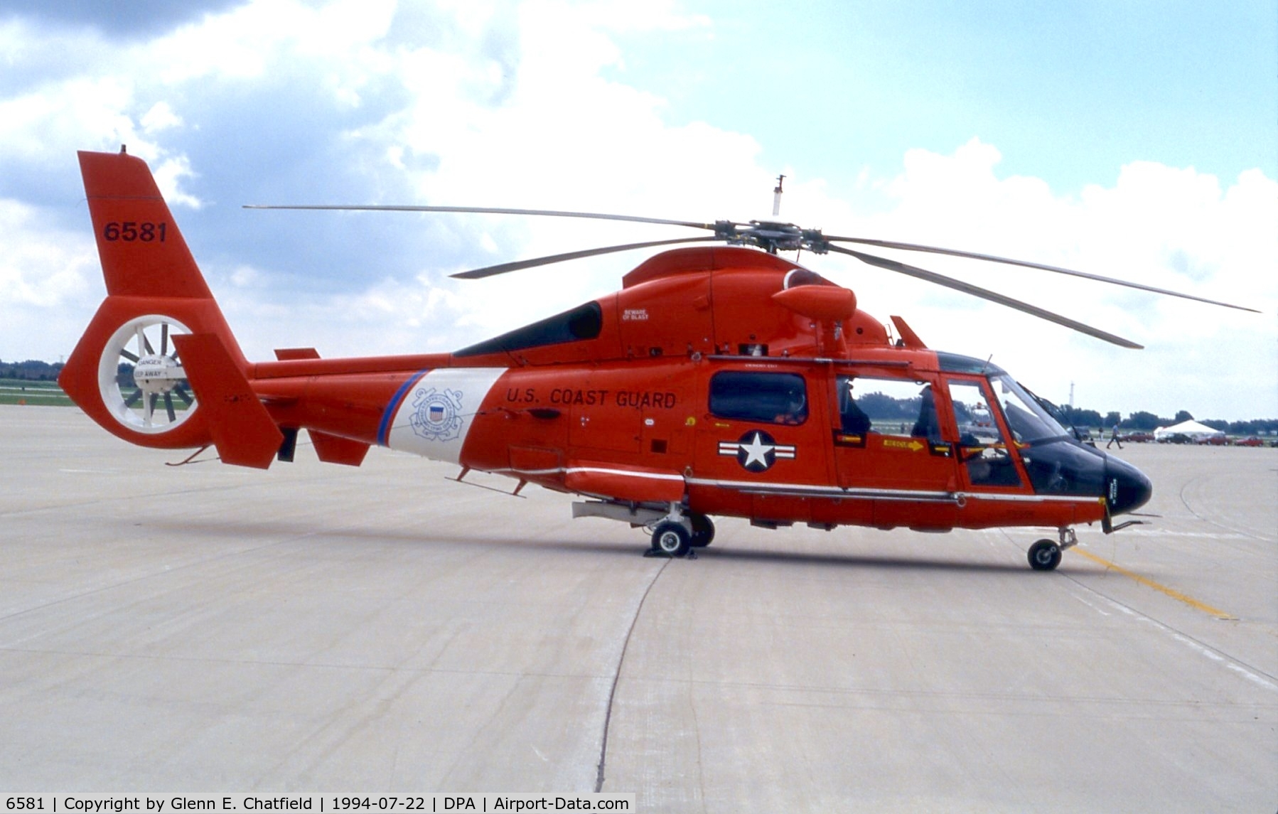 6581, 1988 Aerospatiale HH-65C Dolphin C/N 6279, HH-65A in for the air show.  Later upgraded to HH-65C