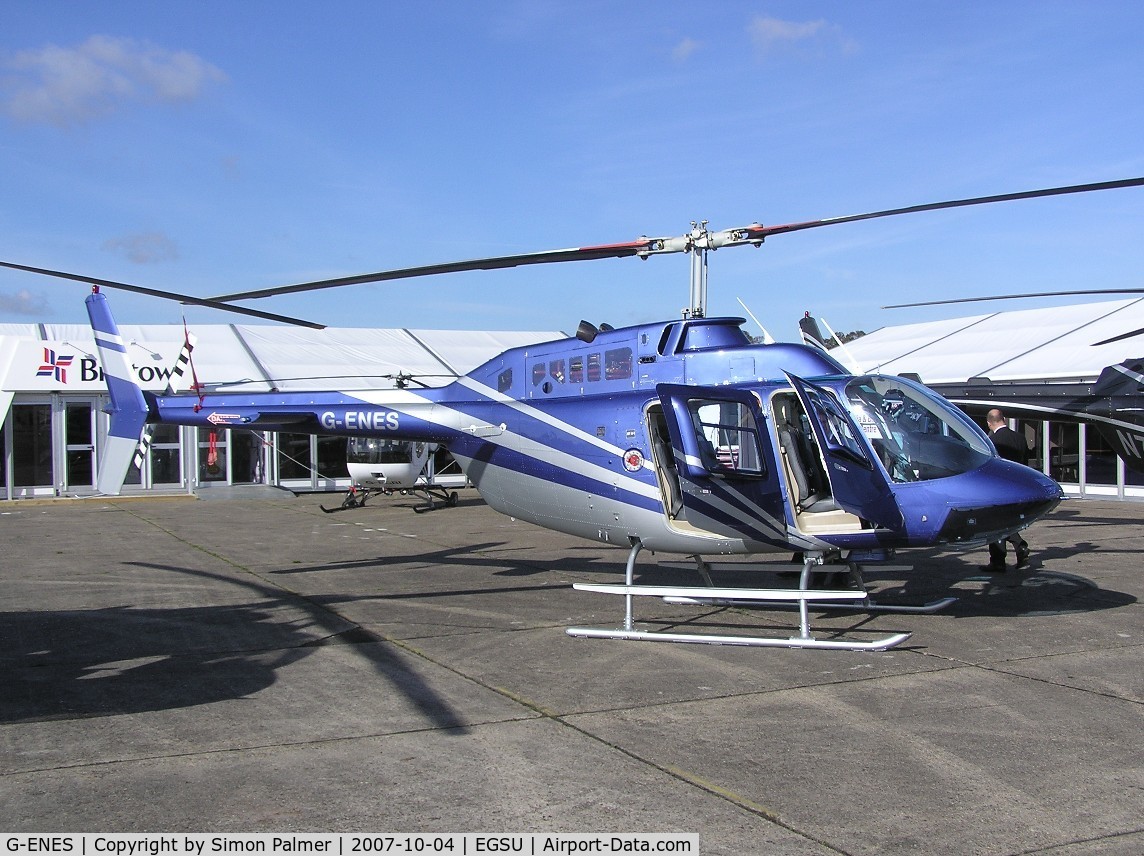 G-ENES, 2006 Bell 206B-3 Jet Ranger III C/N 4601, Bell 206B at Helitech 2007 at Duxford