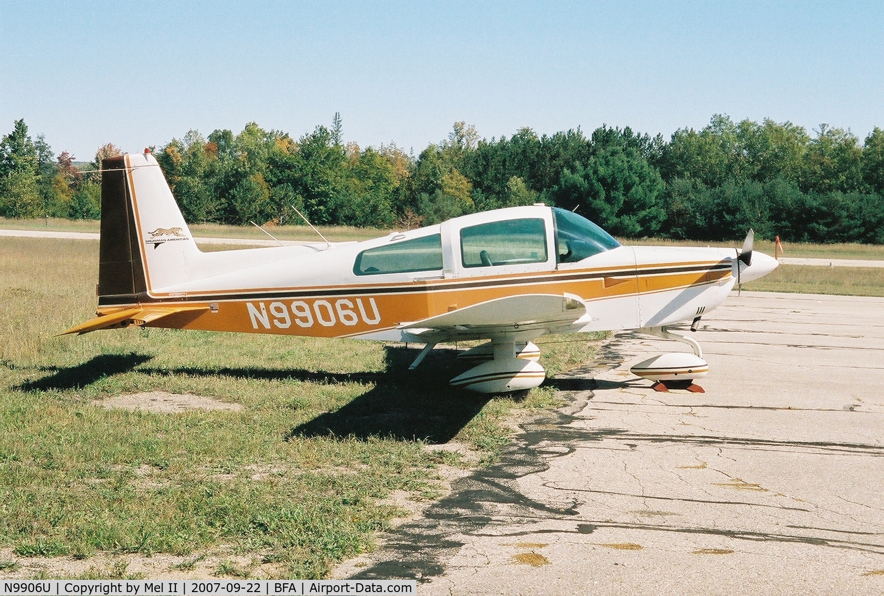 N9906U, 1977 Grumman American AA-5A Cheetah C/N AA5A0306, Parked @ Boyne Mountain Airport (BFA)