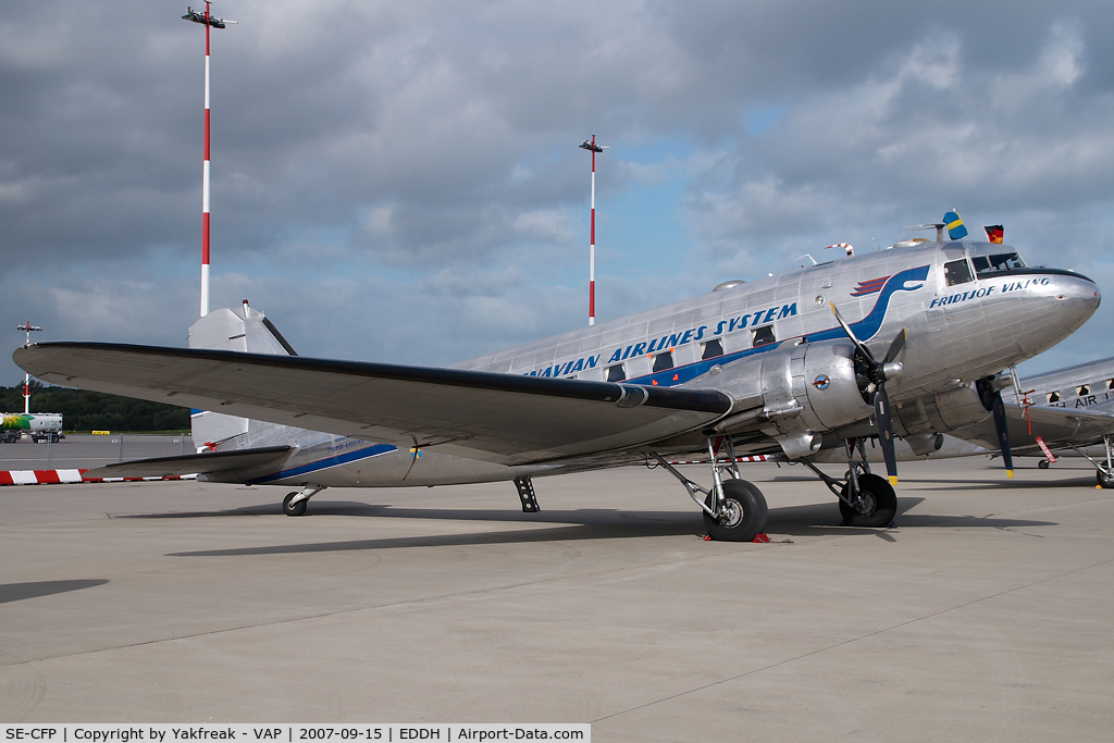 SE-CFP, 1943 Douglas DC-3C (C-47A-60-DL) C/N 13883, SAS DC3