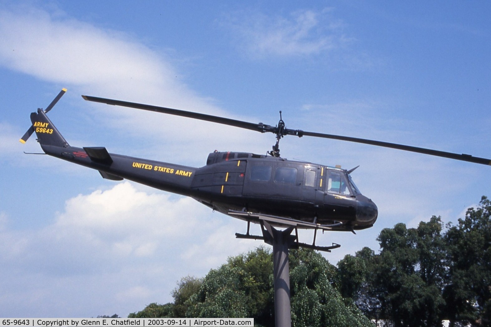 65-9643, 1965 Bell UH-1D Iroquois C/N 4684, UH-1D at Dothan, AL