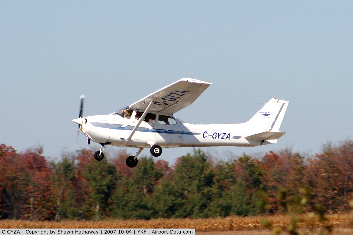 C-GYZA, 1977 Cessna 172N C/N 17269153, Taking off Runway 25 at Waterloo Regional Airport Ontario Canada