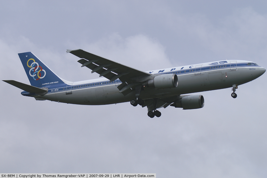 SX-BEM, 1991 Airbus A300B4-605R C/N 603, Olympic Airbus A300-600
