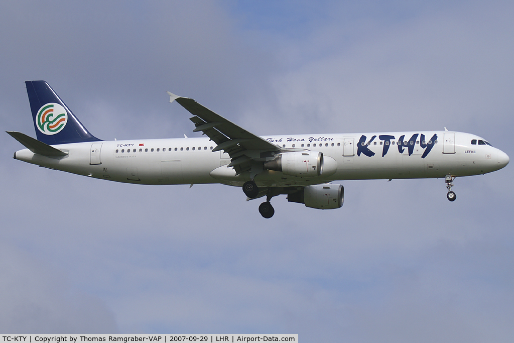 TC-KTY, 1999 Airbus A321-211 C/N 1012, KTHY - Kibris Turkish Airlines Airbus A321