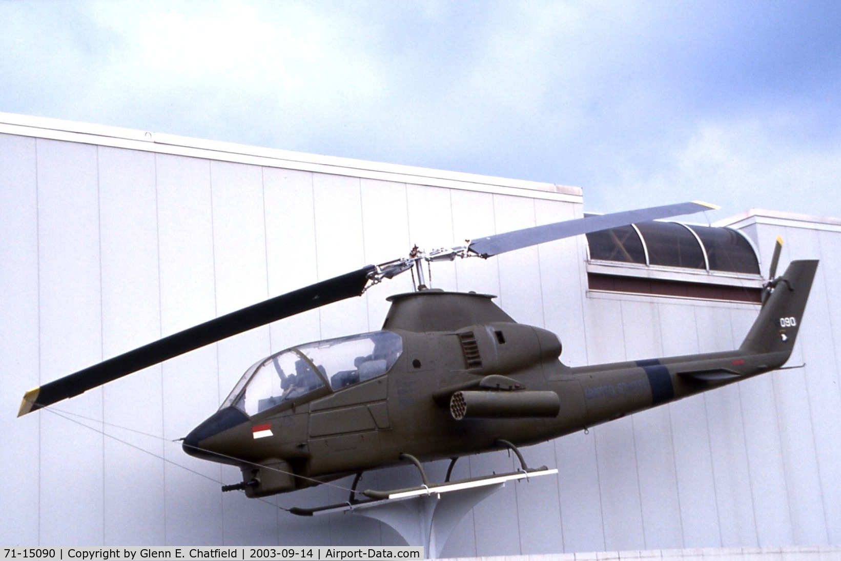 71-15090, 1971 Bell AH-1G Cobra C/N 21050, AH-1F mounted at the Army Aviation Museum