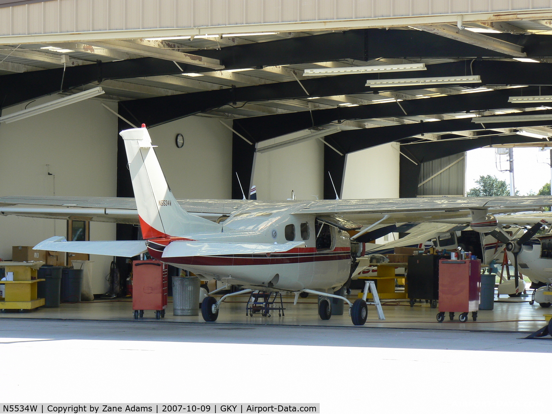 N5534W, 1981 Cessna P210N Pressurised Centurion C/N P21000707, In for Maintenance