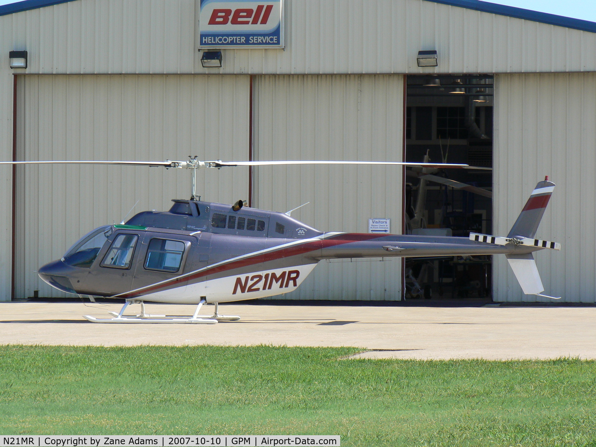N21MR, 1978 Bell 206B JetRanger III C/N 2370, At maintenance shop, Grand Prairie, TX