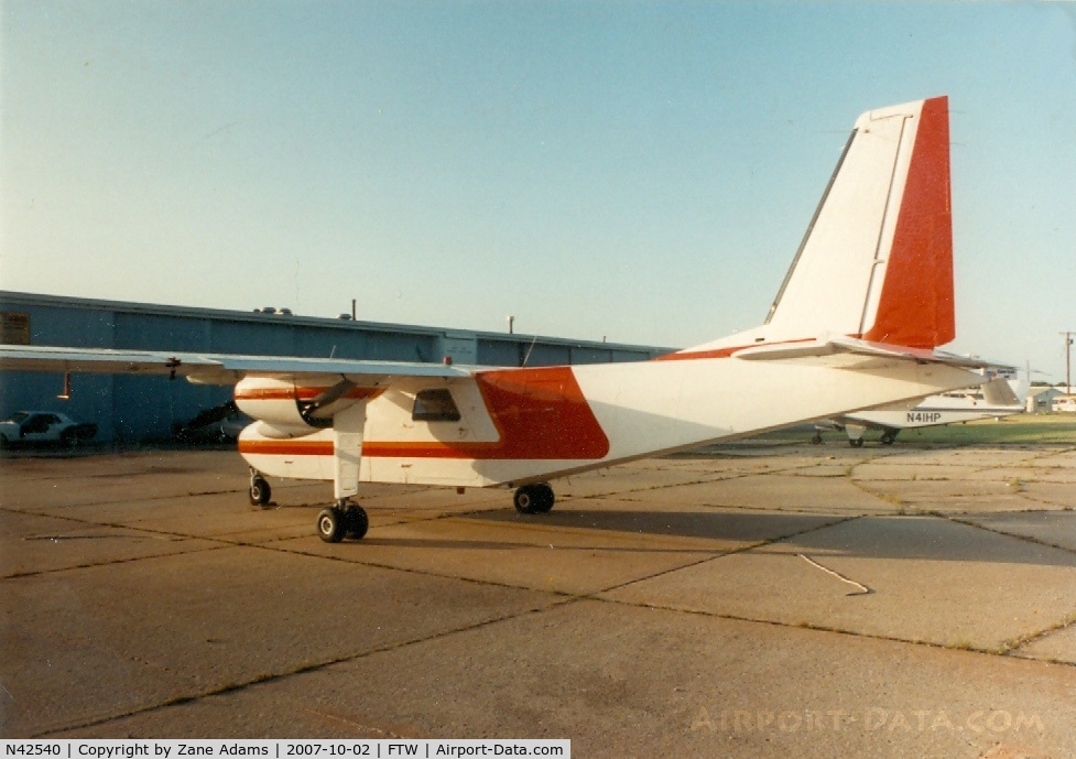 N42540, 1982 Britten-Norman BN-2A-26 Islander C/N 3006, On the ramp at Meacham Field