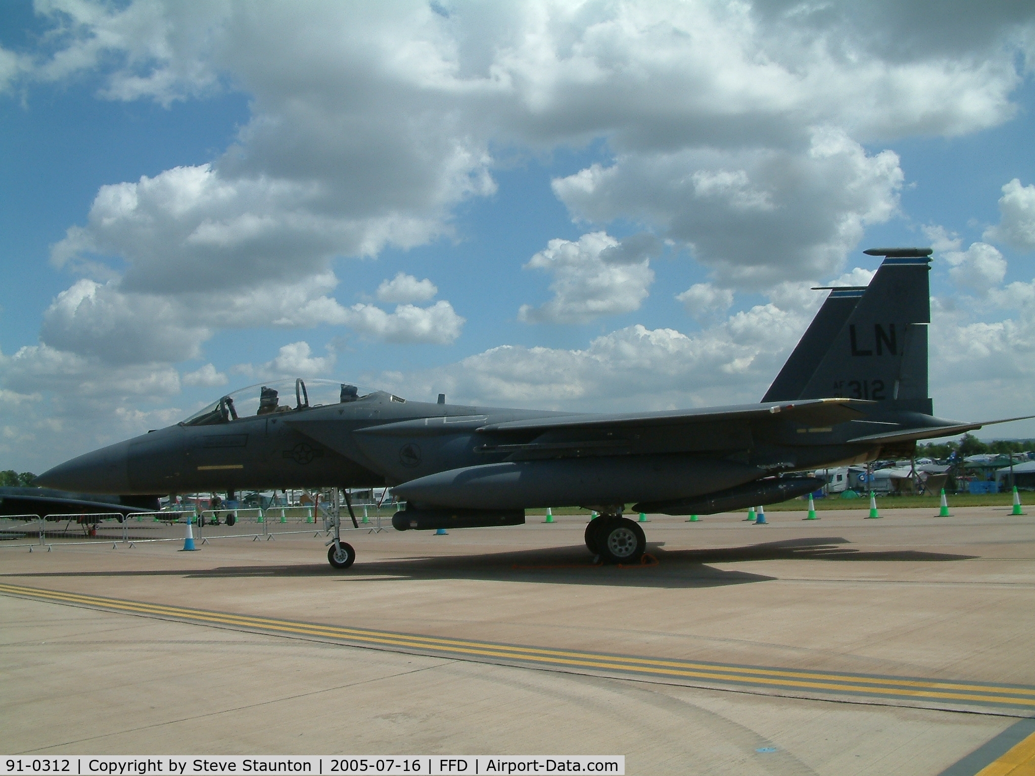 91-0312, 1991 McDonnell Douglas F-15E Strike Eagle C/N 1219/E177, Royal International Air Tattoo 2005