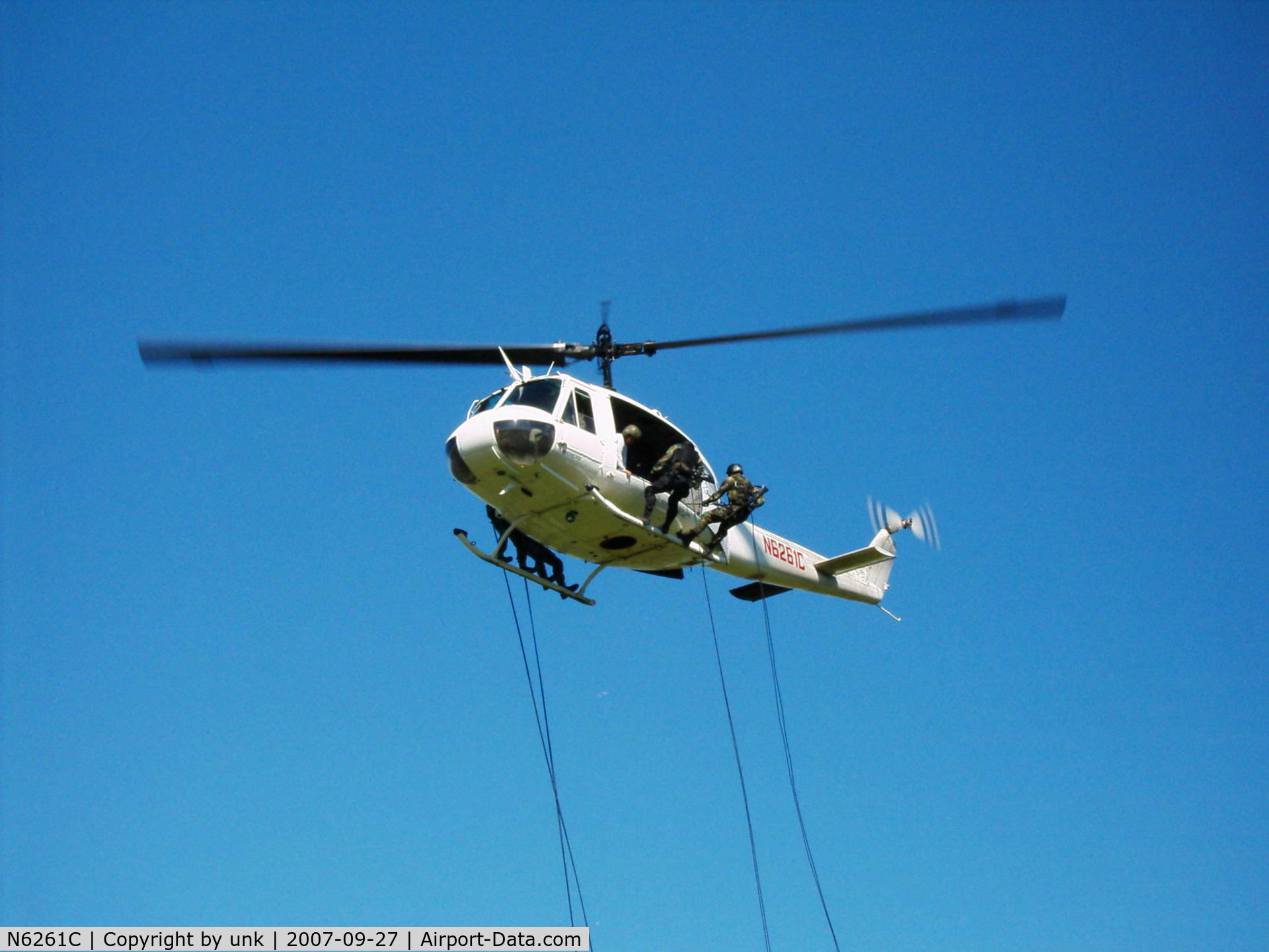 N6261C, 1968 Bell UH-1H Iroquois C/N 10451, Police repel naec assault