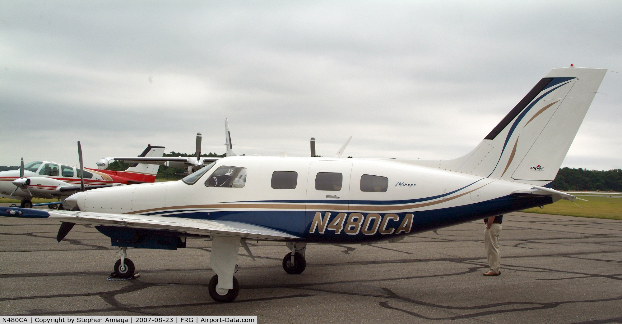 N480CA, 2007 Piper PA-46-350P Malibu Mirage C/N 4636414, Meridian on show