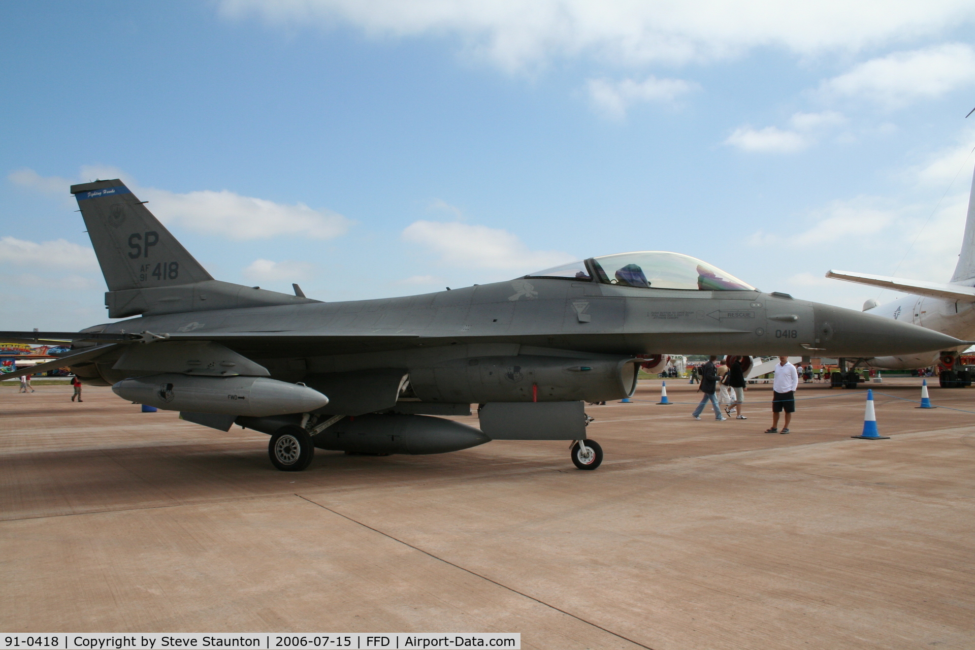 91-0418, General Dynamics F-16CJ Fighting Falcon C/N CC-116, Royal International Air Tattoo 2006