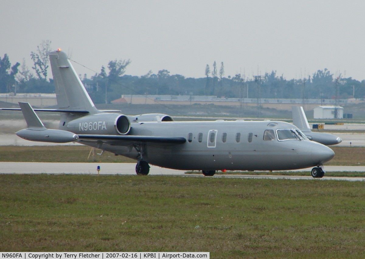 N960FA, 1981 Israel Aircraft Industries IAI-1124A Westwind II C/N 348, part of the Friday afternoon arrivals 'rush' at PBI