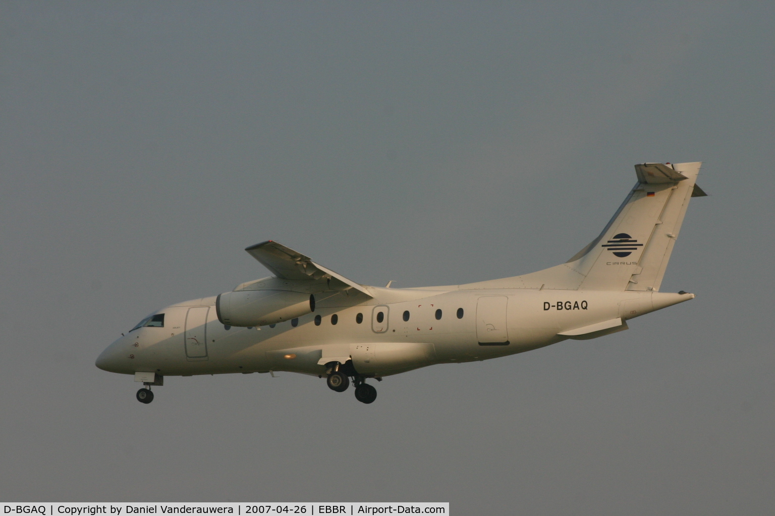 D-BGAQ, 1999 Fairchild Dornier 328-300 328JET C/N 3130, descending to rwy 25L