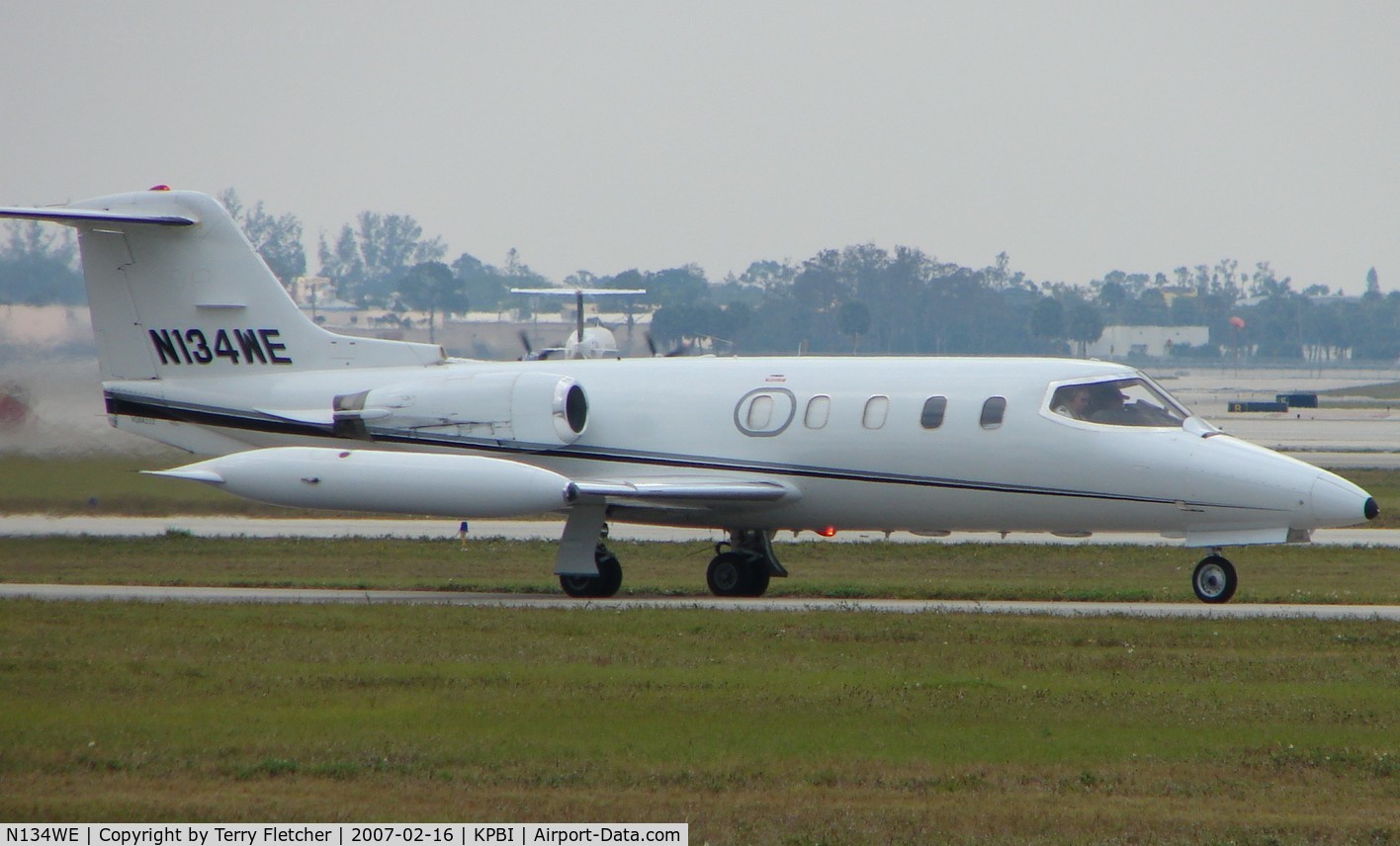 N134WE, 1977 Gates Learjet 25D C/N 222, part of the Friday afternoon arrivals 'rush' at PBI